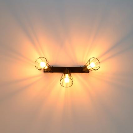 LED Точковий світильник TUBE II 3xE27/15W/230V чорний