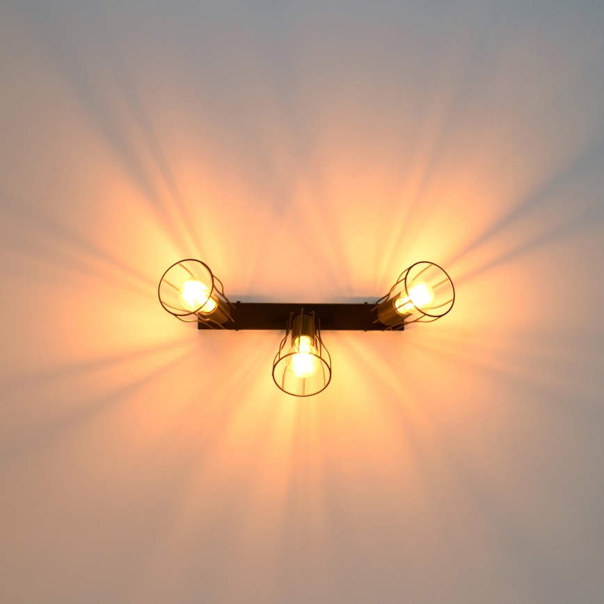 LED Точковий світильник TUBE II 3xE27/15W/230V чорний