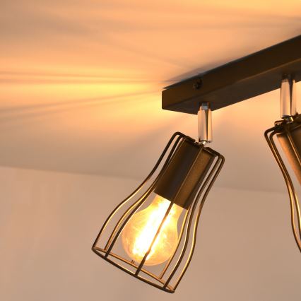 LED Точковий світильник TUBE II 3xE27/15W/230V чорний