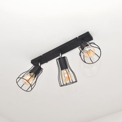 LED Точковий світильник TUBE II 3xE27/15W/230V чорний