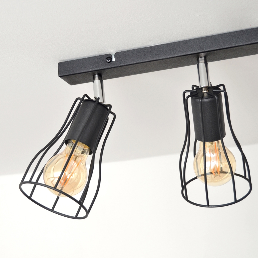 LED Точковий світильник TUBE II 3xE27/15W/230V чорний