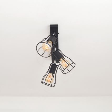 LED Точковий світильник TUBE II 3xE27/15W/230V чорний