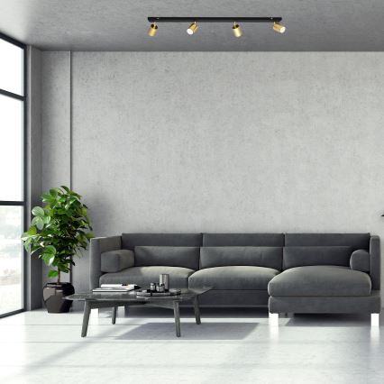 LED Точковий світильник TUNE 4xGU10/4,8W/230V золотий/чорний