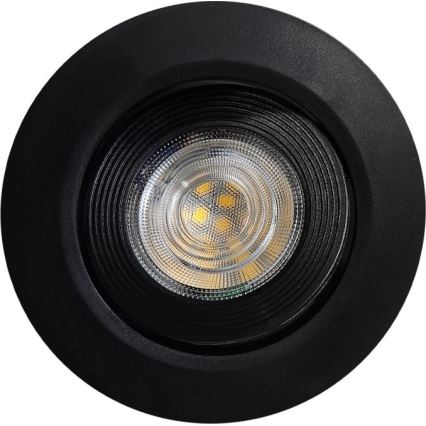 LED Вбудований/пристельовий точковий світильник 2в1 LED/5W/230V 4200K діаметр 9,3 см чорний