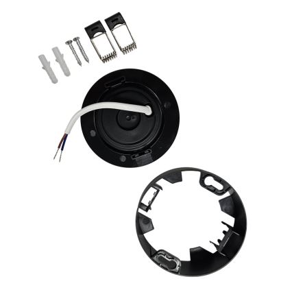 LED Вбудований/пристельовий точковий світильник 2в1 LED/5W/230V 4200K діаметр 9,3 см чорний