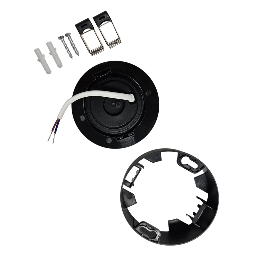 LED Вбудований/пристельовий точковий світильник 2в1 LED/5W/230V 4200K діаметр 9,3 см чорний