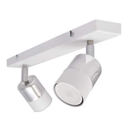 LED Точковий LED світильник TUBSSON 2xGU10/4,8W/230V білий/глянцевий хром