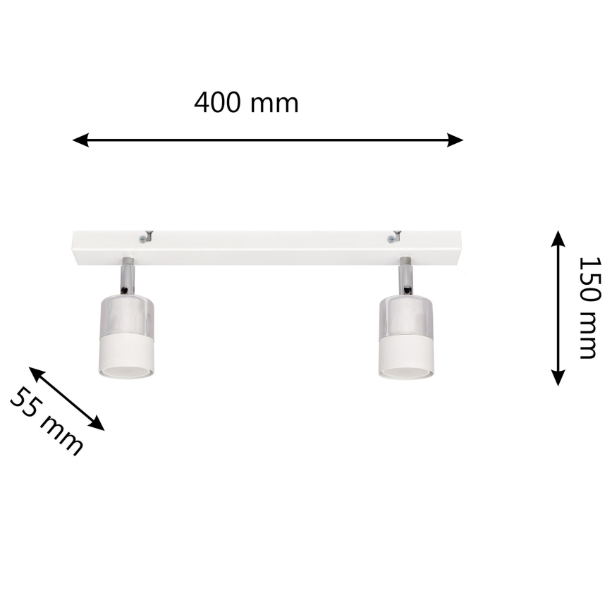 LED Точковий LED світильник TUBSSON 2xGU10/4,8W/230V білий/глянцевий хром