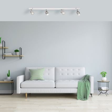 LED Точковий LED світильник TUBSSON 4xGU10/4,8W/230V білий/глянцевий хром