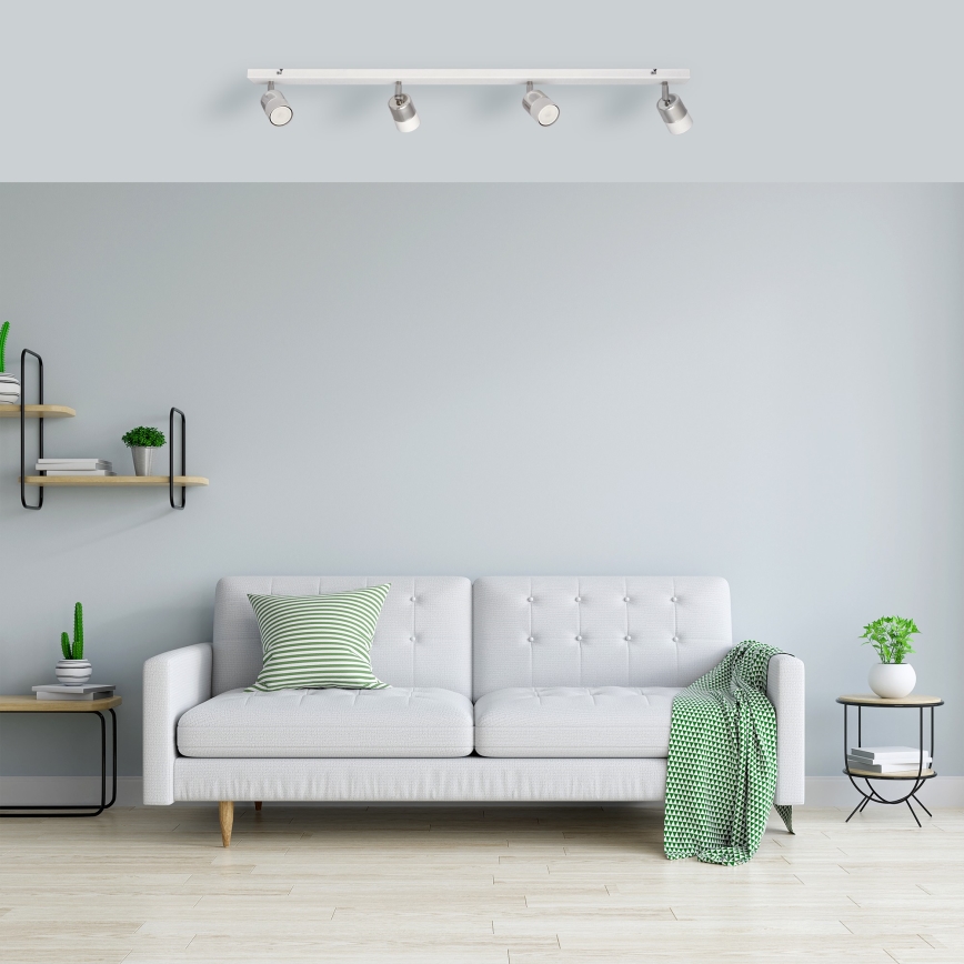 LED Точковий LED світильник TUBSSON 4xGU10/4,8W/230V білий/глянцевий хром