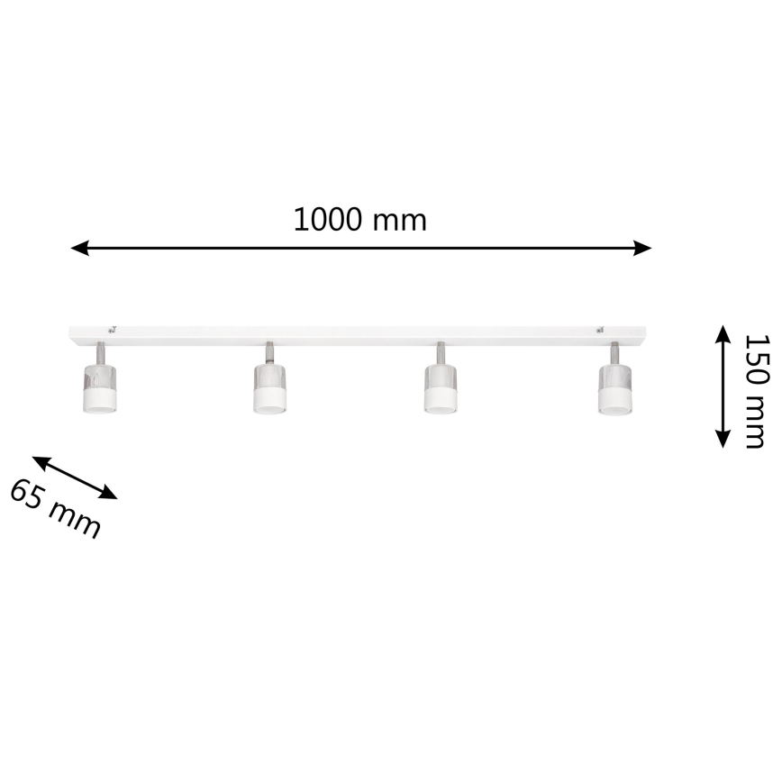 LED Точковий LED світильник TUBSSON 4xGU10/4,8W/230V білий/глянцевий хром
