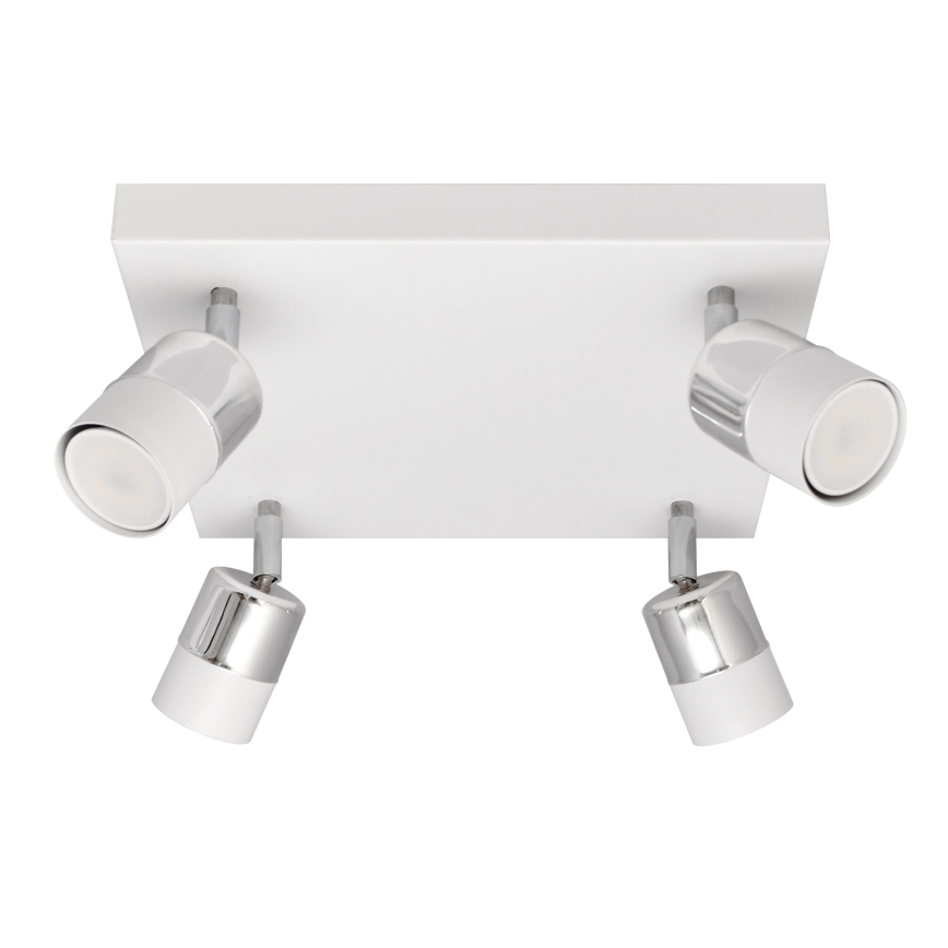 LED Точковий LED світильник TUBSSON 4xGU10/4,8W/230V білий/глянцевий хром