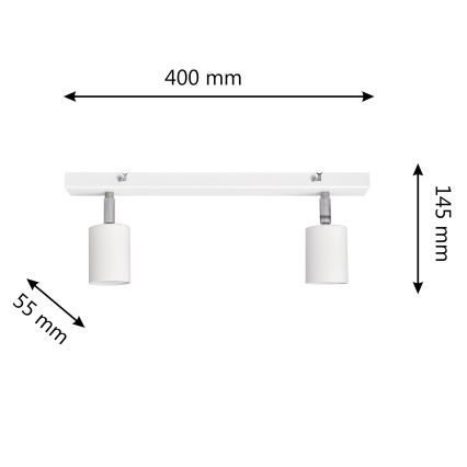 LED Точковий LED світильник TUNE 2xGU10/4,8W/230V білий