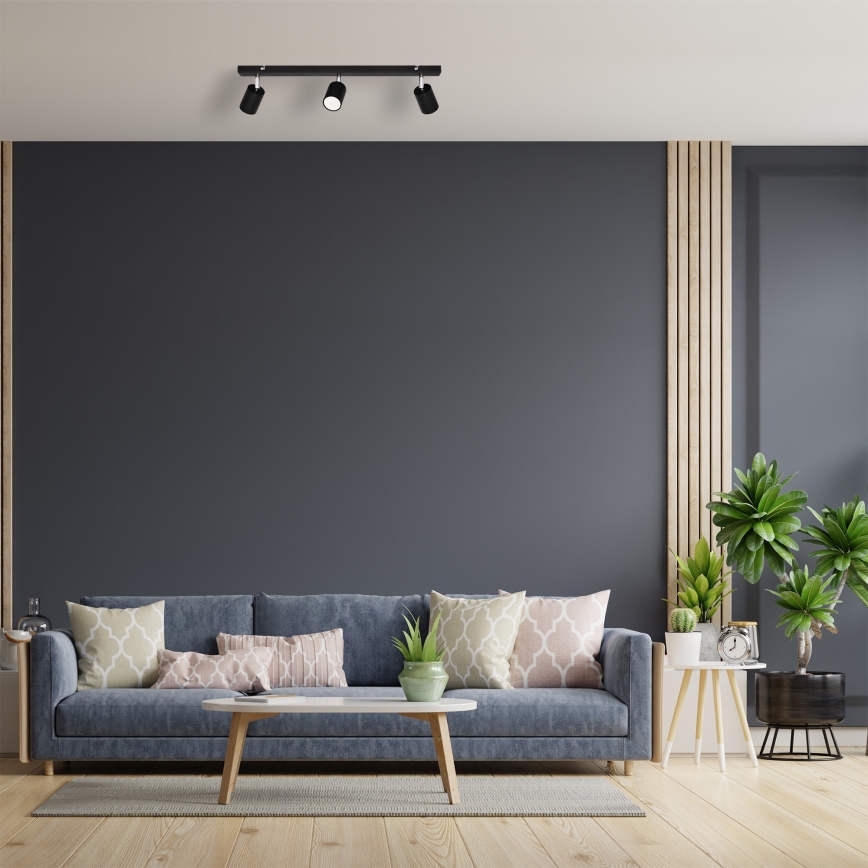 LED Точковий LED світильник TUNE 3xGU10/4,8W/230V чорний
