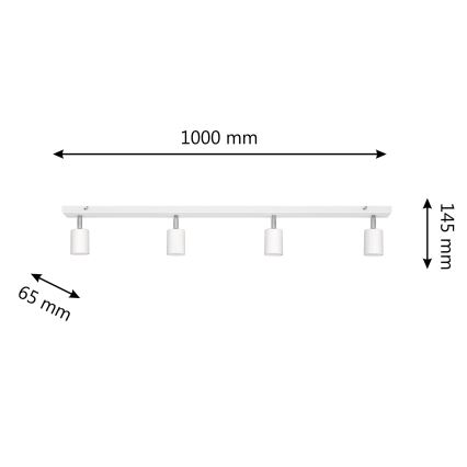 LED Точковий LED світильник TUNE 4xGU10/4,8W/230V білий