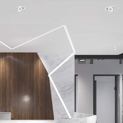 LED Точковий вбудований стельовий світильник LED/28W/230V 3000/4000/6400K діаметр 20 см білий