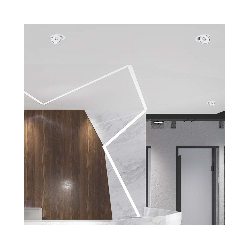 LED Точковий вбудований стельовий світильник LED/28W/230V 3000/4000/6400K діаметр 20 см білий