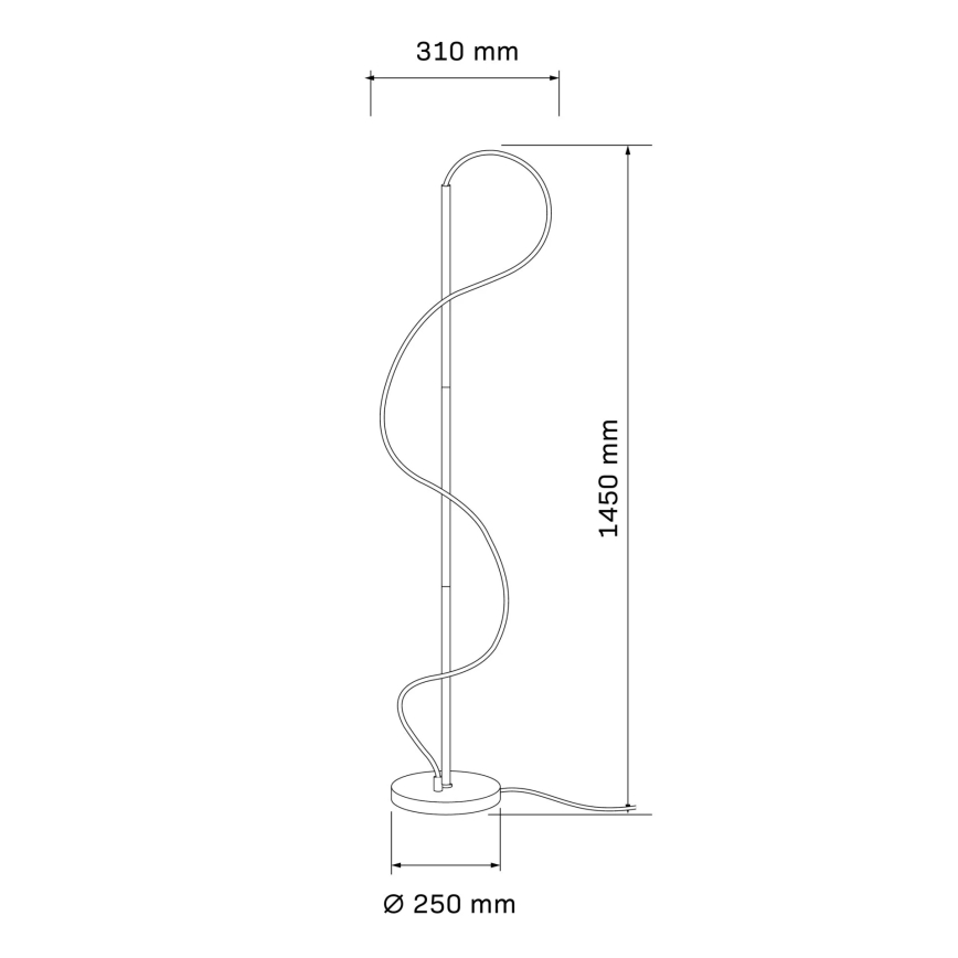 LED торшер EMMA LED/24W/230V золотой