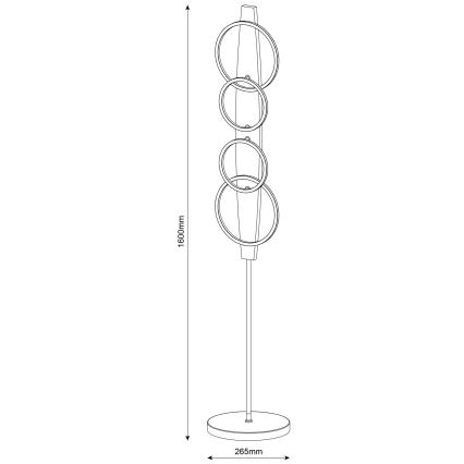 LED Торшер MELISA LED/25W/230V сосна