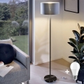 LED торшер TUNJA 1xE27/20W/230V диаметр 38 см чёрный/серый