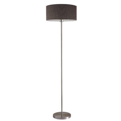 LED торшер TUNJA 1xE27/20W/230V, диаметр 38 см, матовый хром/коричневый
