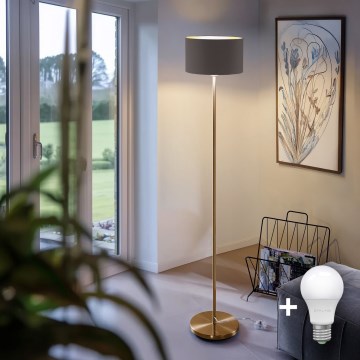 LED-торшер TUNJA 1xE27/20W/230V Ø 30 см золотой/тауп