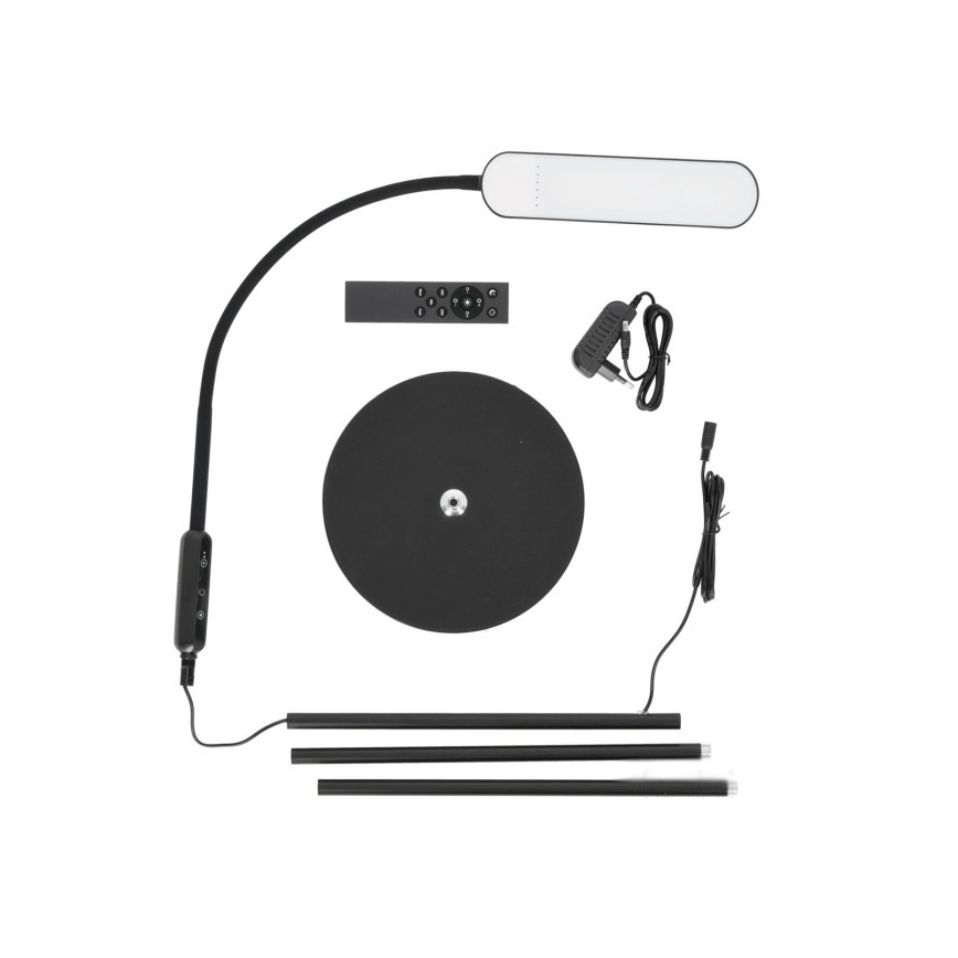 LED Торшер з регулюванням яскравості TEILO LED/10W/230V 3000/4000/6500K чорний + пульт дистанційного керування