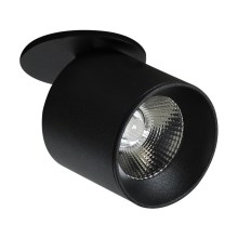 LED Точковий вбудований стельовий світильник HARON 1xLED/10W/230V чорний
