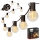 LED уличная декоративная гирлянда 36xE12/1W/230V 22,35 м IP65 чёрная