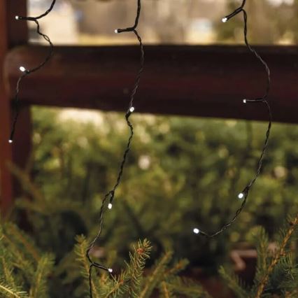 Светодиодная уличная рождественская гирлянда 100xLED/2,5x0,9 м IP44 холодный белый