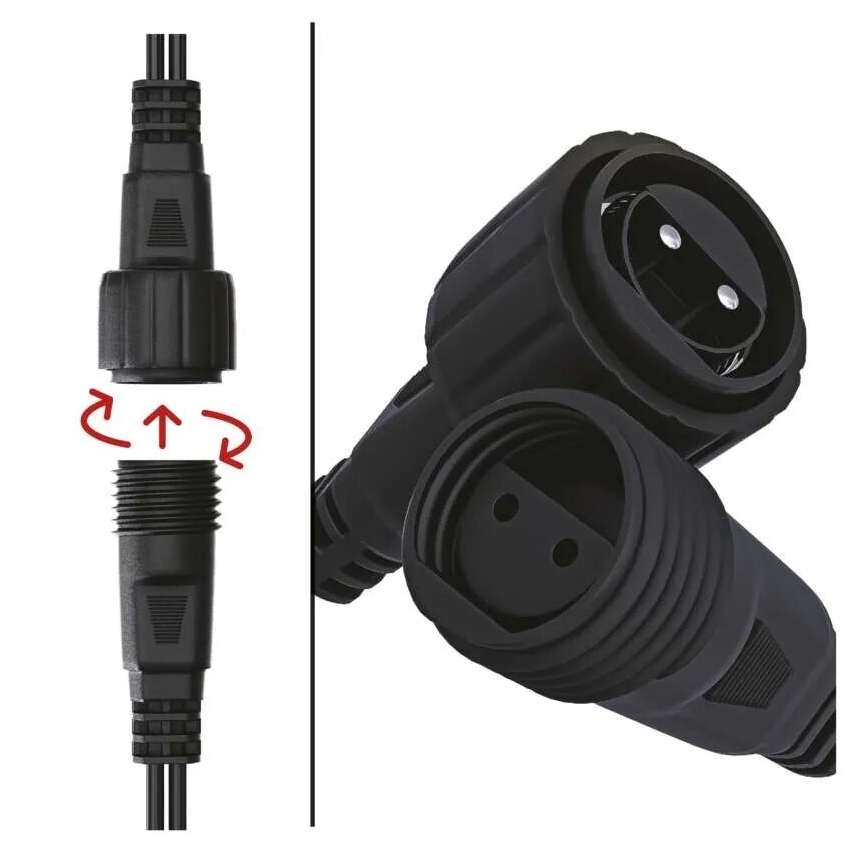 Светодиодная уличная рождественская гирлянда 100xLED/2,5x0,9 м IP44 холодный белый