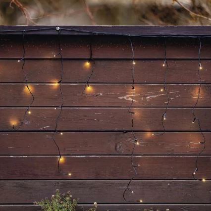 LED уличная гирлянда 100xLED/2,5x0,9m IP44 тёплый белый