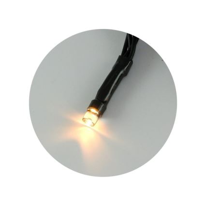 LED уличная гирлянда 100xLED/2 режима/3xAA 10,8m IP44 тёплый белый