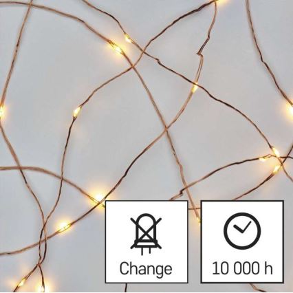LED уличная гирлянда 150xLED/20m IP44 тёплый белый