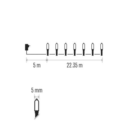 LED уличная гирлянда 150xLED/27,35m IP44 мультиколор