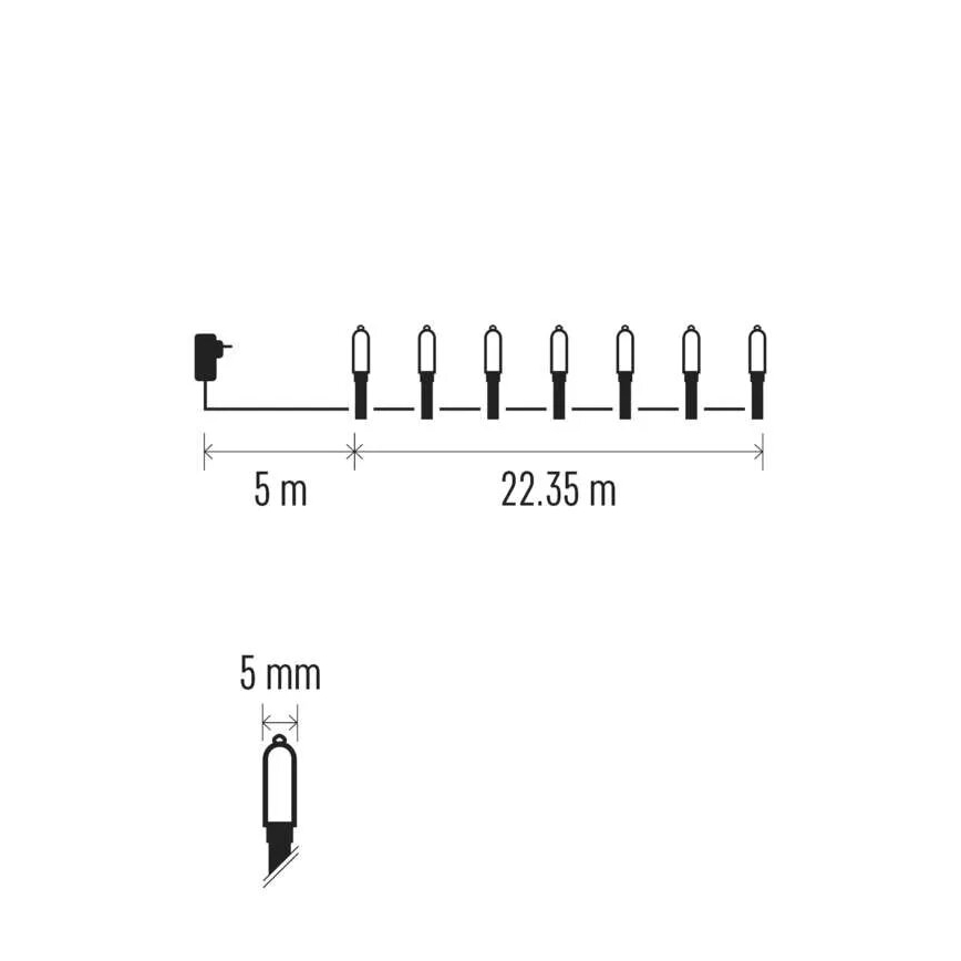 LED уличная гирлянда 150xLED/27,35m IP44 мультиколор