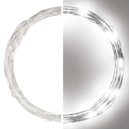 LED уличная гирлянда 40xLED/9m IP44 холодный белый