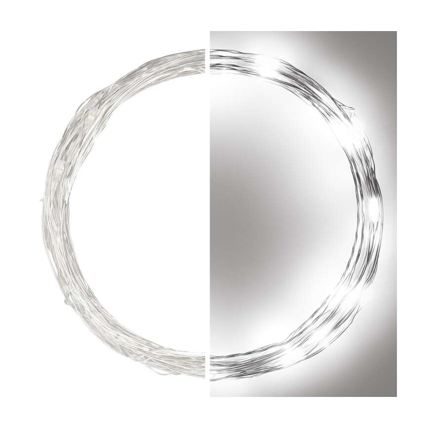 LED уличная гирлянда 40xLED/9m IP44 холодный белый