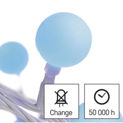 LED уличная гирлянда 40xLED/9m IP44 синяя