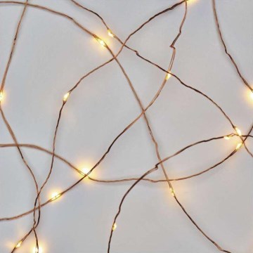 LED уличная гирлянда 40xLED/9m IP44 тёплый белый