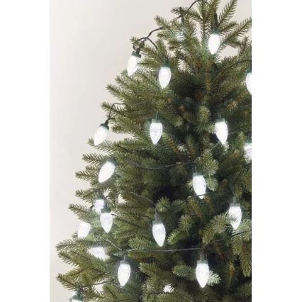 LED уличная гирлянда 50 LED/8 функций 14,8 м IP44 холодный белый
