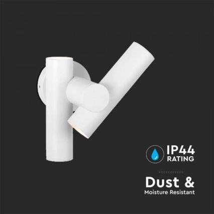 Светодиодный уличный настенный поворотный светильник 2xLED/3W/230V 4000K IP44 белый