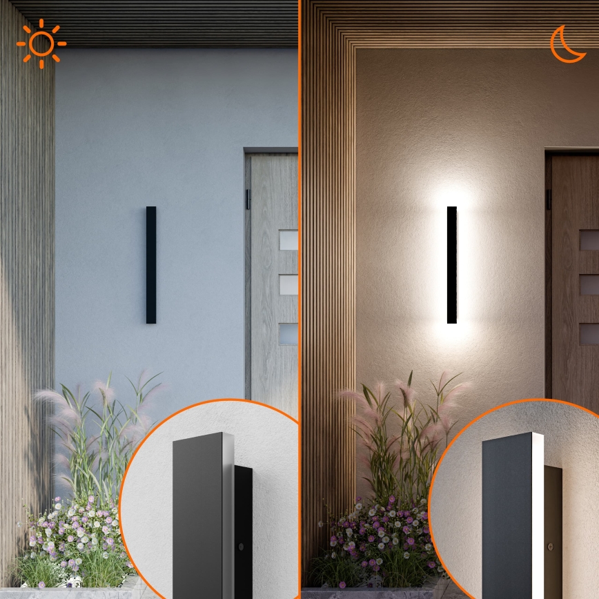 LED уличный настенный светильник LED/18W/230V 60 cm IP65 чёрный