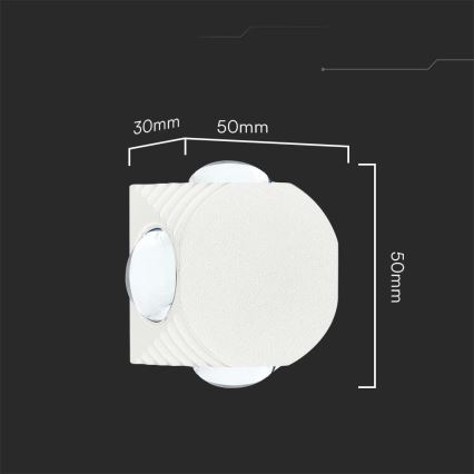 Светодиодный уличный настенный светильник LED/4Вт/230В 4000К IP54 белый
