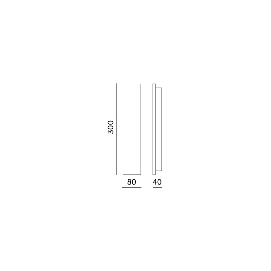 LED уличный настенный светильник MIRANA с LED/8W/230V 4000K IP44 30 см черный