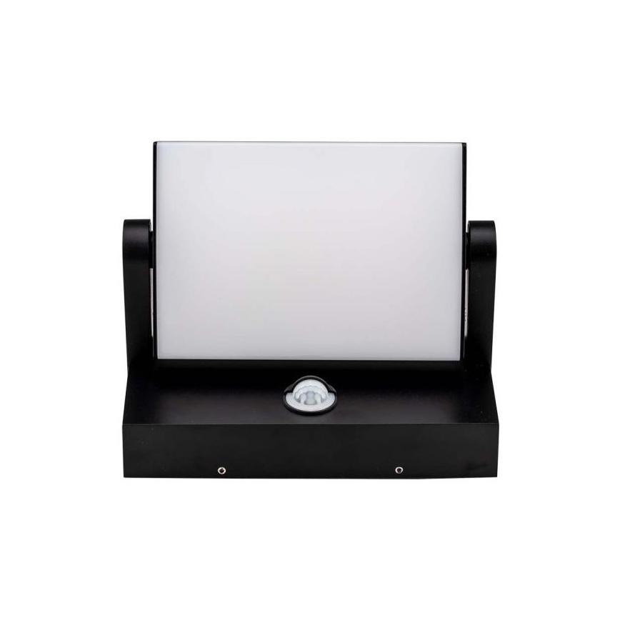 Светодиодный уличный настенный светильник с датчиком LED/17 Вт/230 В 3000K IP65 черный