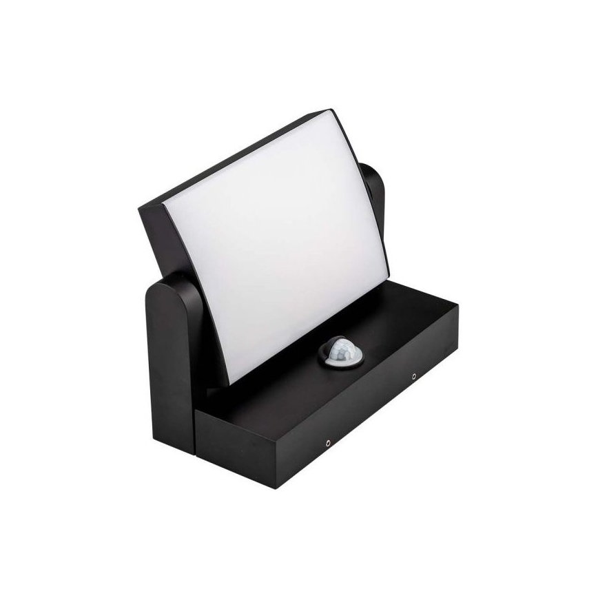 Светодиодный уличный настенный светильник с датчиком LED/17 Вт/230 В 4000K IP65 черный