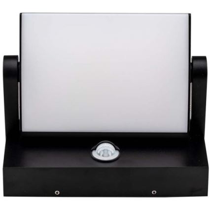 Светодиодный уличный настенный светильник с датчиком LED/17 Вт/230 В 4000K IP65 черный