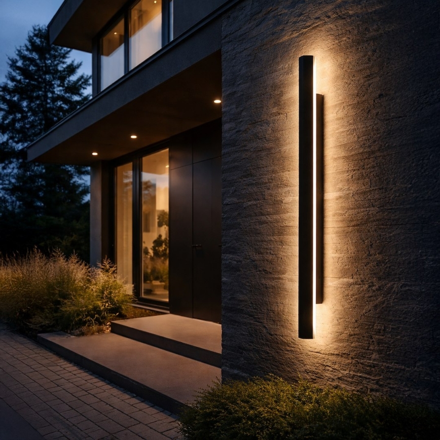 LED Уличный настенный светильник WOW LED/20W/230V 3000/4000/6000K 120 cm IP54 черный