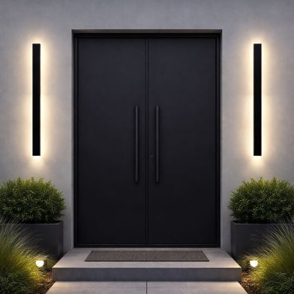 LED Уличный настенный светильник WOW LED/20W/230V 3000/4000/6000K 120 cm IP54 черный